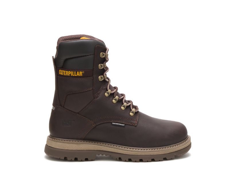 Panske Pracovne Topanky Caterpillar - Fairbanks 8 Waterproof TX Steel Toe - Tmavo Hnede ( 2018-HUZCJ